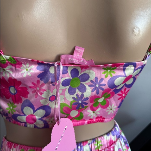 Sugar Thrillz Pink Floral Sheer Set - Picture 5 of 10